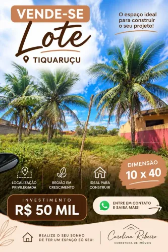 LOTE À VENDA EM TIQUARUÇU - FEIRA DE SANTANA/BA
