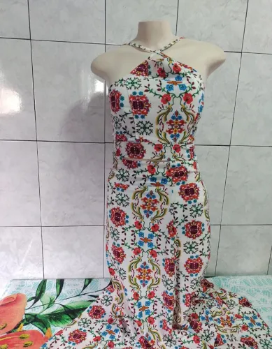 Conjunto Saia e Cropped Estampado Brechó 