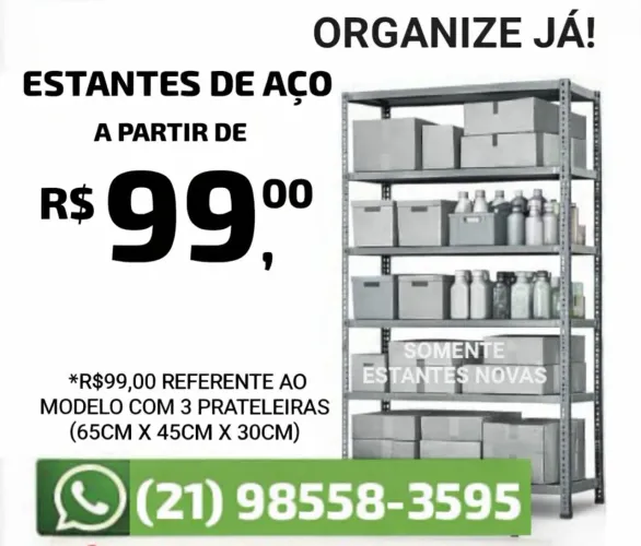 Estantes de Aço a partir de R$99,00 (FORTES)