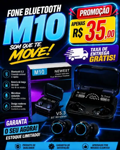 Promoção fones de ouvido