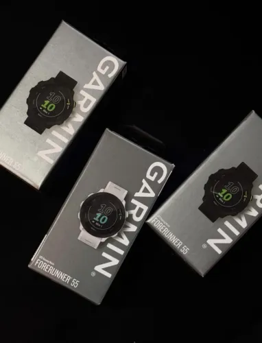 Relógio digital Garmin Forerunner 55 original azul/preto / branco