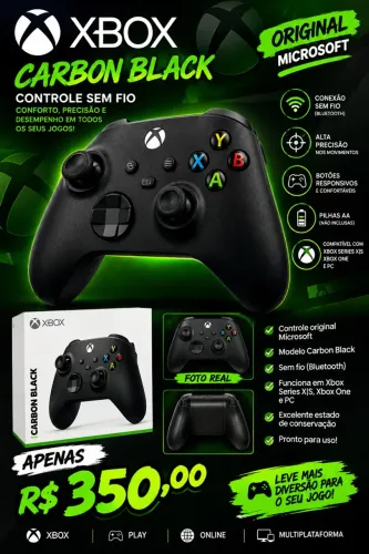 Controle Xbox Séries Carbon Black