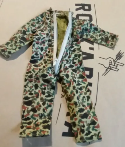 Falcon Macacão Roupa camuflada zíper OK antigo anos 70 original