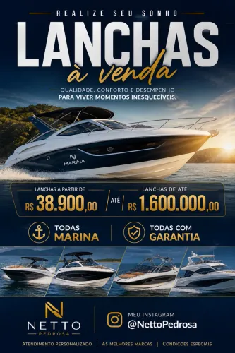 Lanchas de diversos modelos para venda