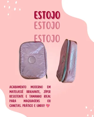 estojo matelassê brilhante