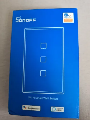 Interruptor Sonoff t2- 3 teclas para automatização inteligente com Google e alexa
