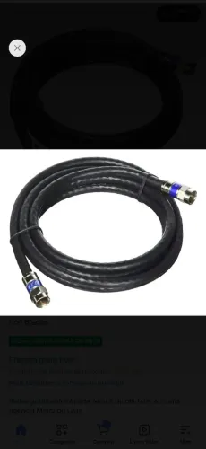 Cabo Coaxial 23 Metros Macho X Macho RG6 de Antena TV