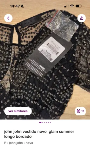 John John vestido novo glam summer longo bordado 
