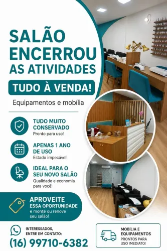 Vendo itens de salão de beleza que encerrou atividade