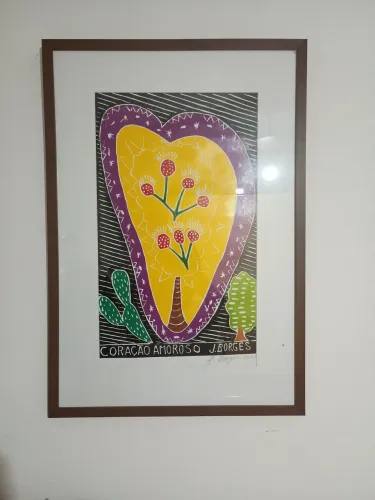 Quadro coração amoroso. J Borges