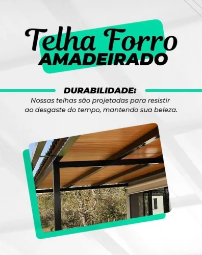 Telha termoacústica/sanduíche forro - Acabamento e conforto!