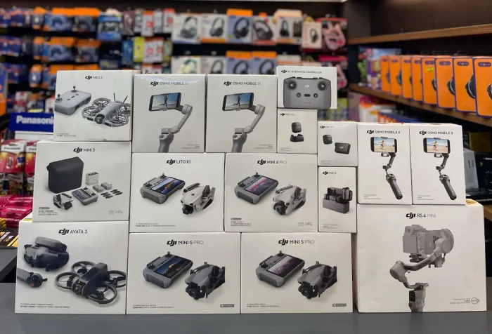 PRODUTOS DA MARCA DJI DISPONÍVEL DRONES ESTABILIZADORES MICROFONES E CONTROLES ?