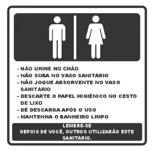 PLACA HIGIENE UNISSEX 20x30CM