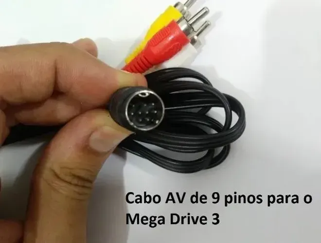 Cabo AV/RCA Para Sega Mega Drive 3