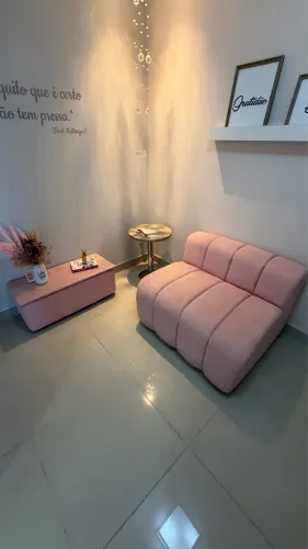 Kit: Sofá modular + mesinha modular rosa/rose