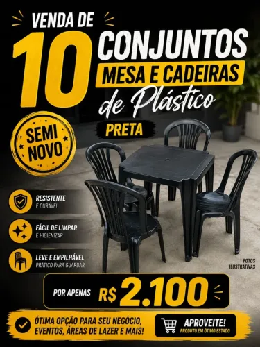 Conjunto com 10 mesas