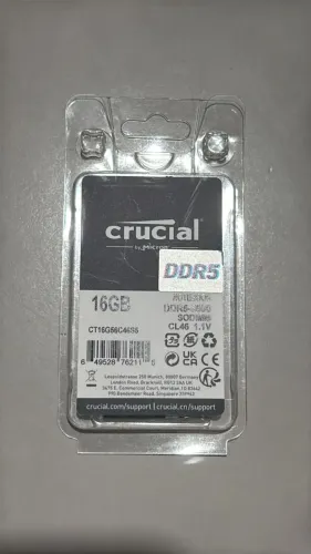 Memória RAM Notebook Crucial 16GB DDR5 5600MHz
