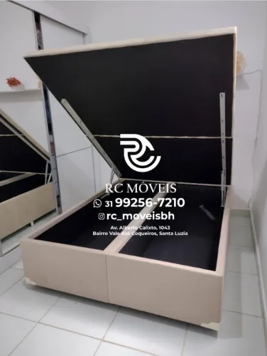 Cama Box Baú Casal Bipartido 1.38x1.88 - Mais Espaço e Organização para seu Quarto