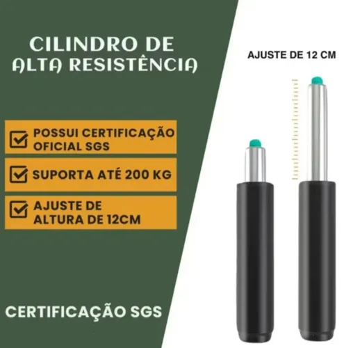 Pistão a gás cadeira Classe 4 até 200kg
