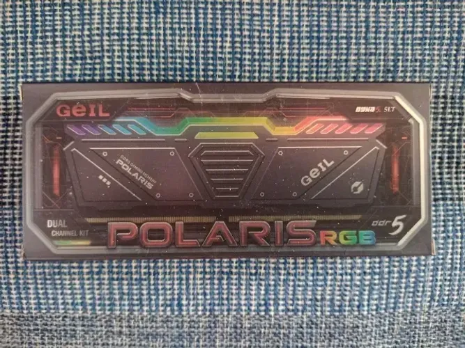 Memória DDR5 Geil Polaris RGB, 32GB (2x16GB), 5200MHz, White (Nova e Lacrada)
