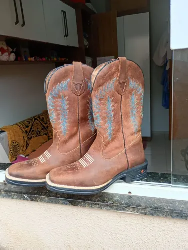 Bota texana john country 100% couro