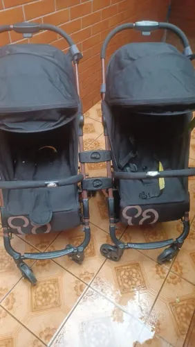 Carrinho de bebê dobrável para gêmeos Galzerano Duolee