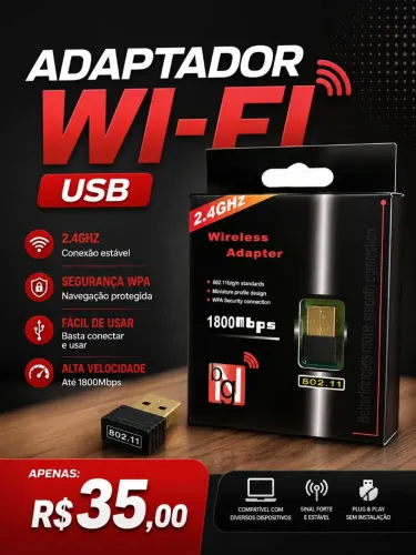 Adaptador wi-fi USB 