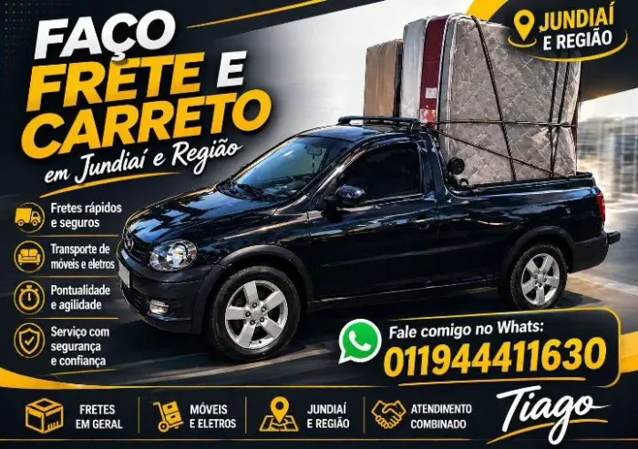 Faço frete e carreto.   Whats *
