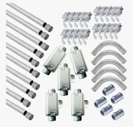 Eletroduto galvanizado e condulete e box 3/4 1. E etc