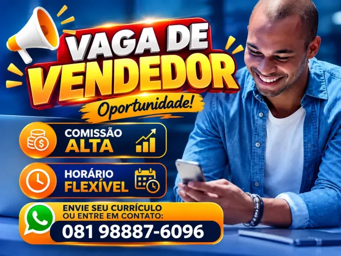 Vaga de vendedor agende sua entrevista