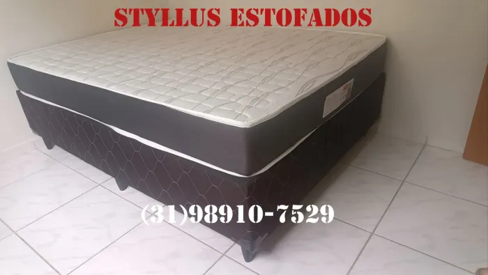 Cama box casal com colchão de molas ensacadas