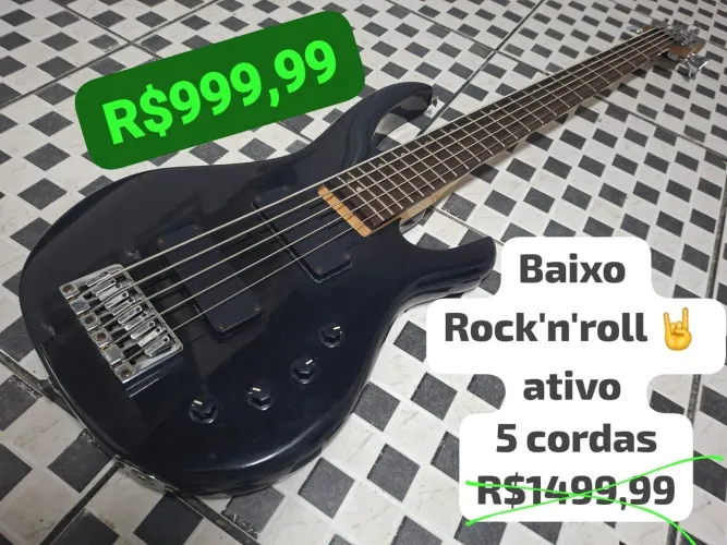 Rock bass baixo ativo 5 cordas