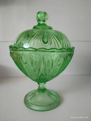 COMPOTEIRA VINTAGE VERDE