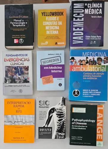 Livros de Medicina em ótimo estado. Vendo o conjunto ou separados.
