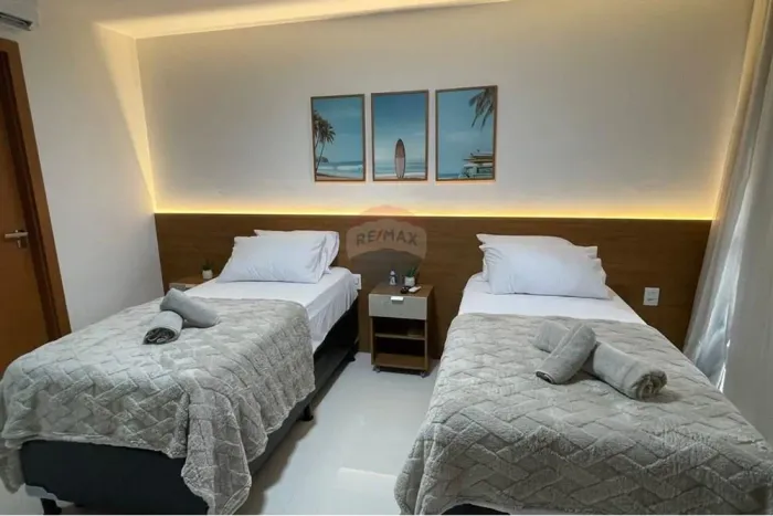 Studio com vista mar novo em itapuã, mobiliado - Residencial Ilha de Mykonos