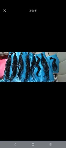 Cabelo 100% humano liso ondulado