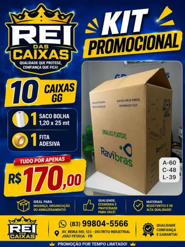 Caixas de papelão kit com 10 caixas