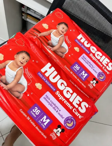 6 Pacotes Fralda Roupinha Huggies Supreme Care M