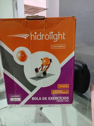 Bola de exercícios/ pilates  nova na caixa acompanha um puma de enchimento 100