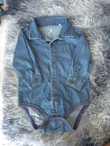 Body manga longa jeans c&a