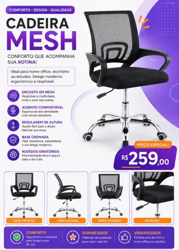 Cadeira escrito 