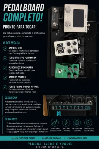 Pedal Board Completo - Ampero mini