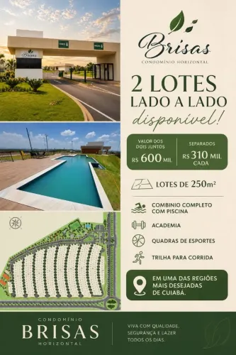 Lote á venda no Condomínio Brisas Horizontais
