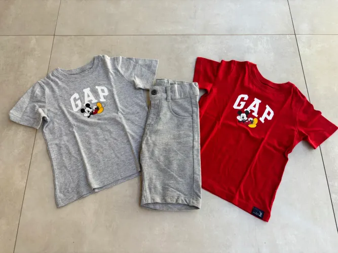 Kit 2 Camisetas + Bermuda menino 4 anos