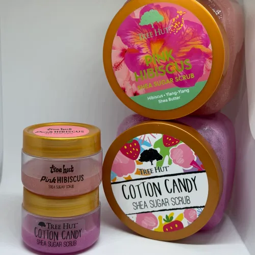 Kit Esfoliante Tree Hut Shea Sugar Scrub Fracionado 2x40g Cotton Candy + Pink Hibiscus