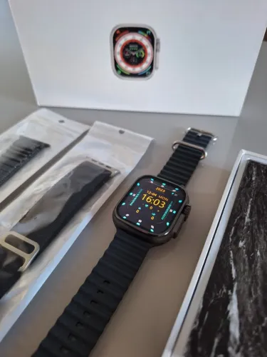 Smartwatch W68+ Ultra - Preto e Laranja | Novo