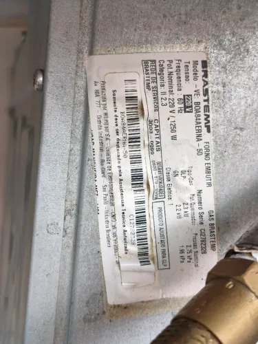 Forno de embutir a gás, Brastemp 78litros 