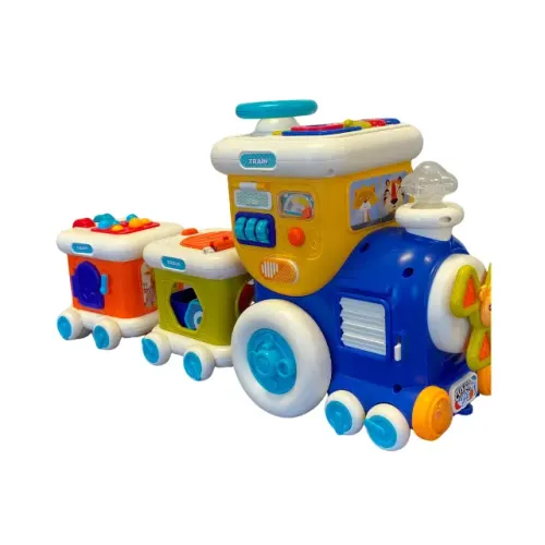Brinquedo Educativo Trenzinho de madeira com vagão interativo