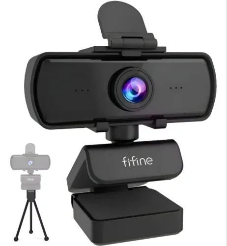 Webcam Fifine K420 2k 1440p C/ Tripe E Microfone Embutido
