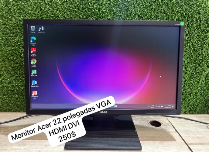 Monitor Acer 22 polegadas VGA HDMI DVI